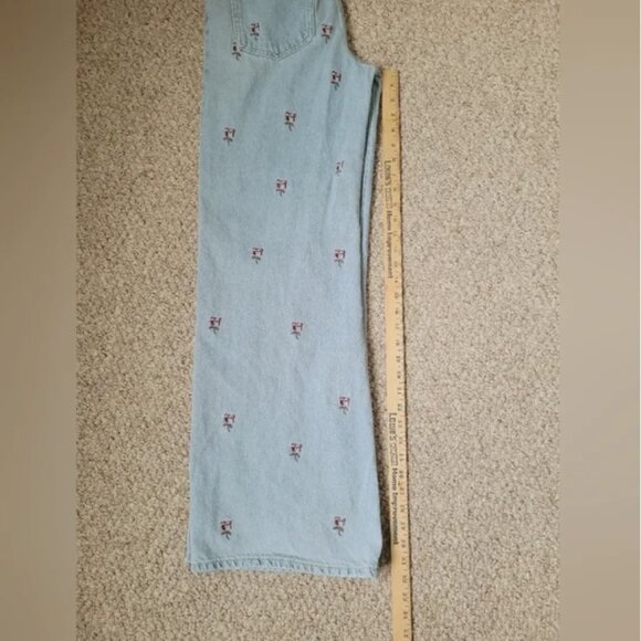 Farm Rio Rose Embroidered Blue Floral Design Jeans size 27 - Picture 8 of 9